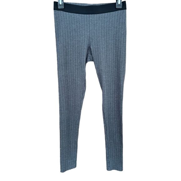 GAP gray/black herringbone pattern elastic waistband stretchy leggings size XS - Picture 1 of 4